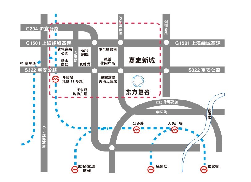 东方慧谷交通路线图