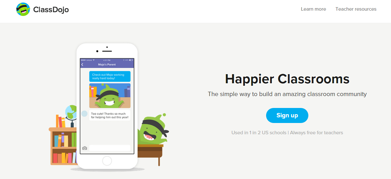 2011年 简介 classdojo是一个老师课堂管理助手,将教